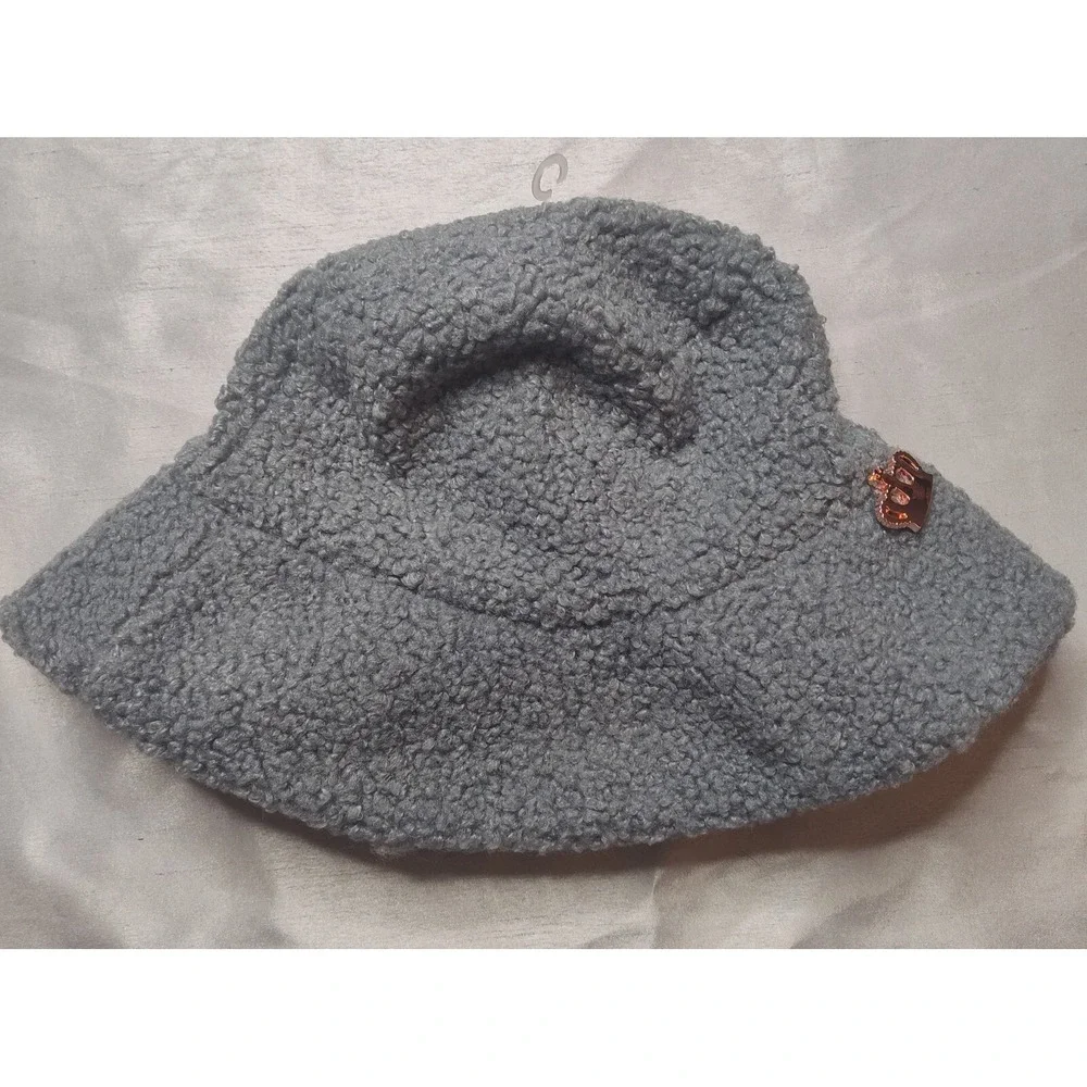 JUICY BY JUICY COUTURE Women One‎ Size GRAY Fleece BUCKET HAT NEW